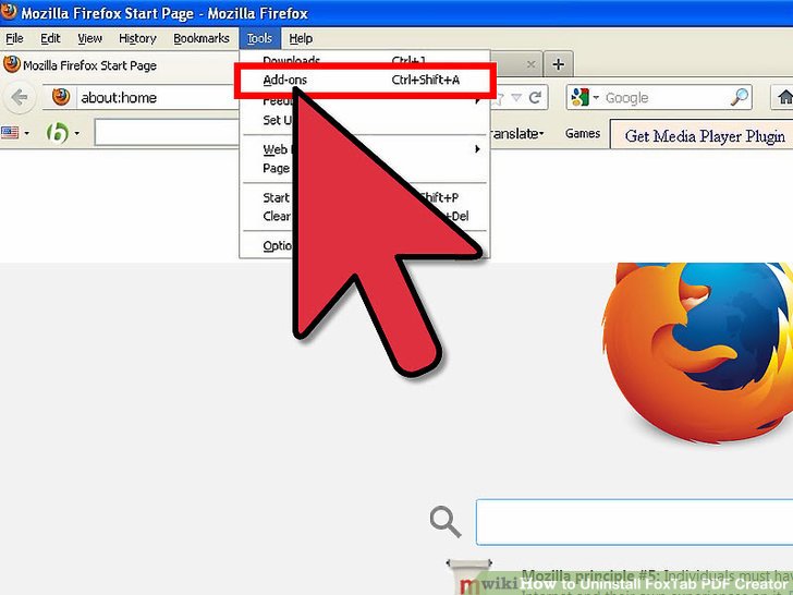 حذف FoxTab PDF Creator