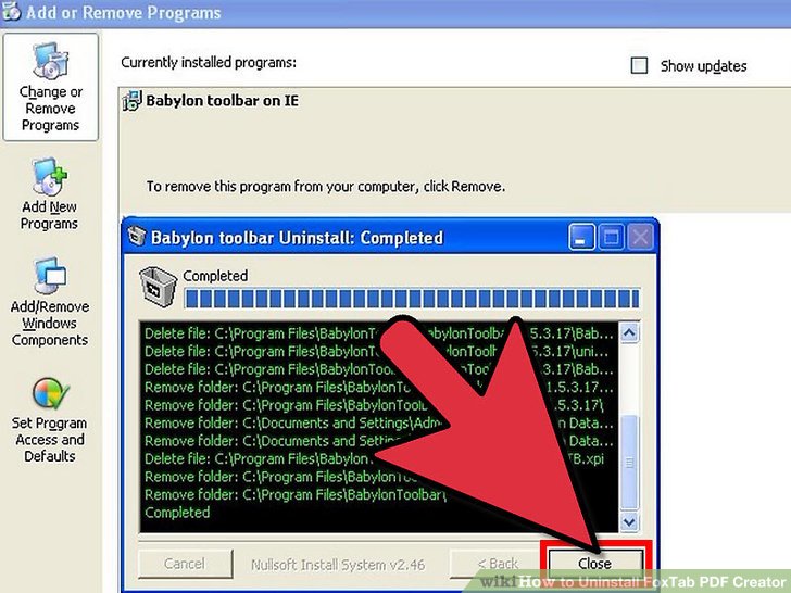 حذف FoxTab PDF Creator
