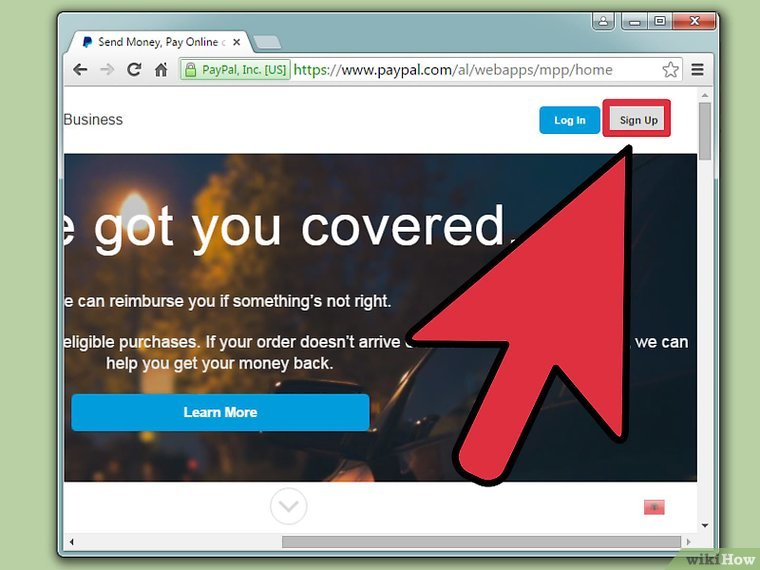 راه اندازی حساب پی پال