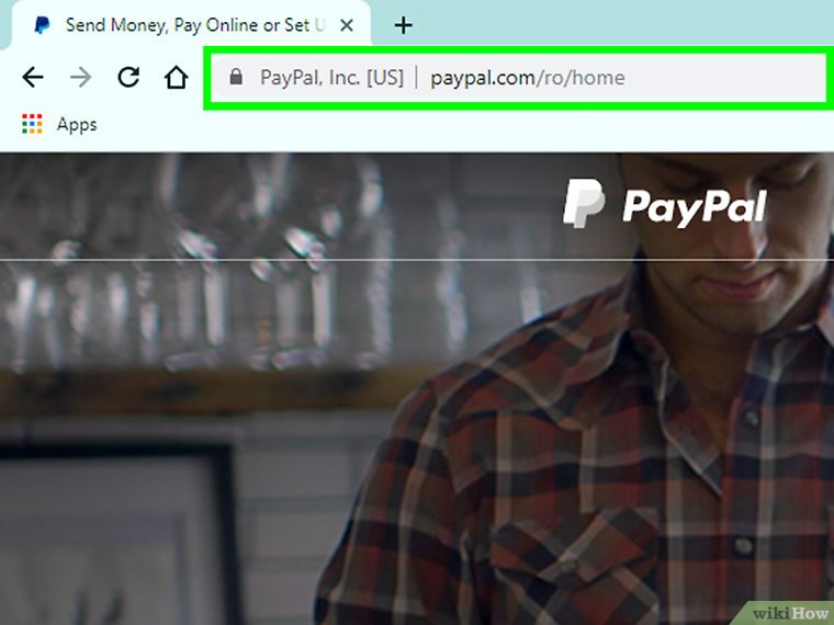 صفحه وب PayPal 