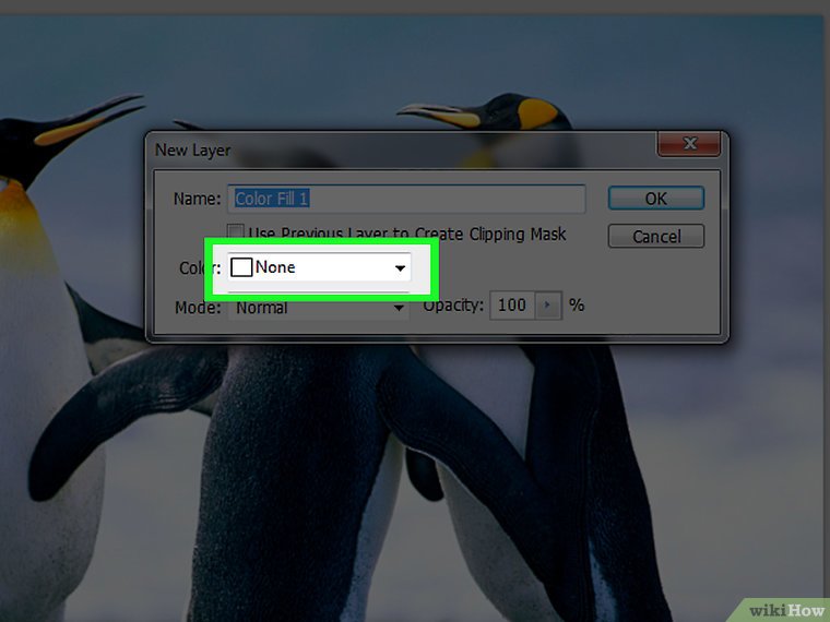 منوی کشویی Color