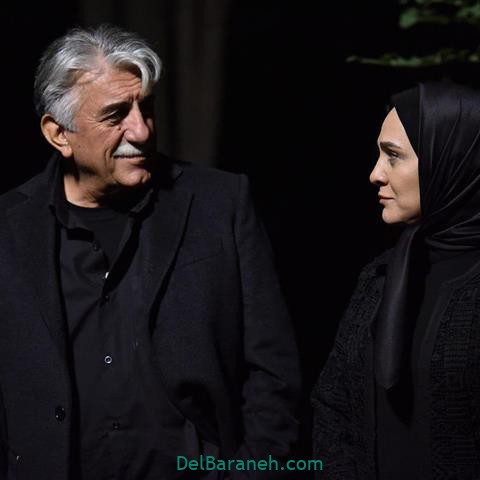 رضا کیانیان و رویا نونهالی در پشت صحنه سریال عروس تاریکی 