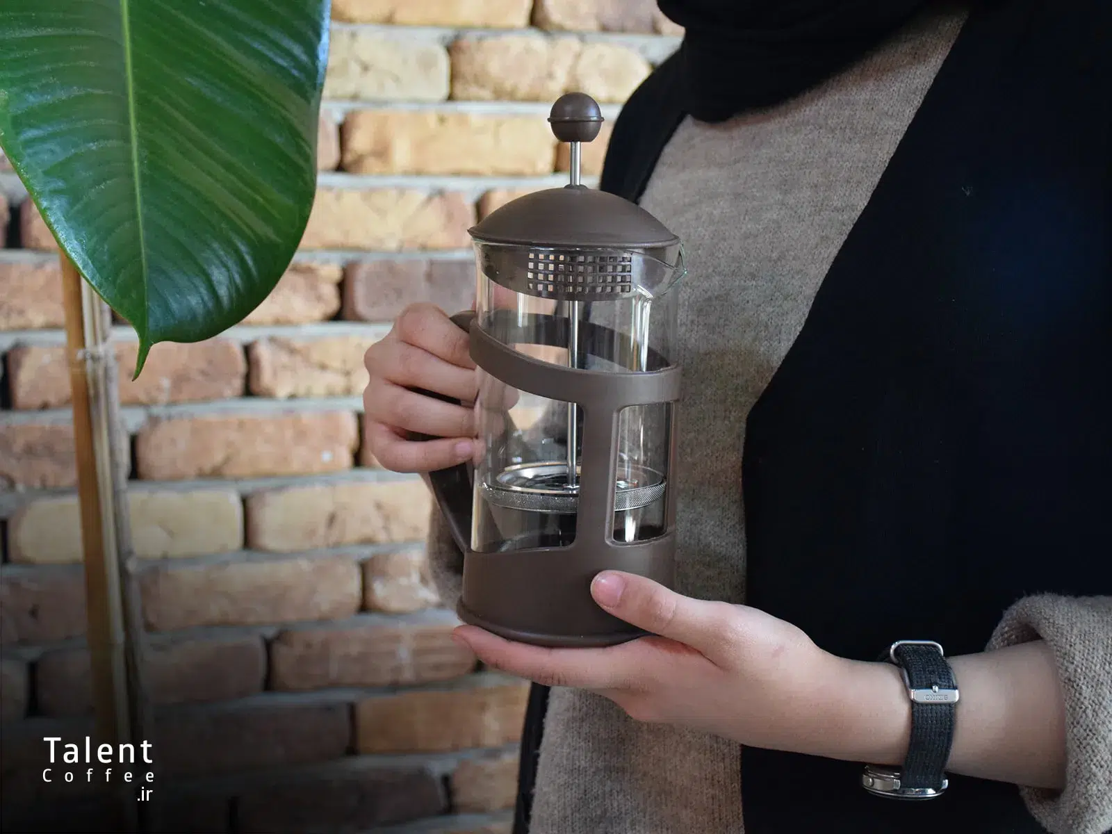 دم آوری قهوه فرانسه با فرنچ پرس