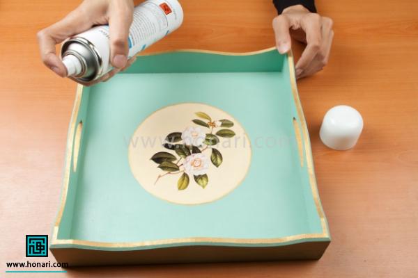 آموزش ترانسفر روی سینی چوبی