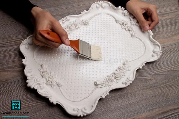 رنگ آمیزی ست سینی و زیرلیوانی پلی استر