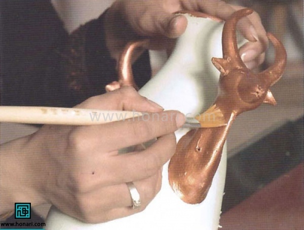 تزیین گلدان سفالی