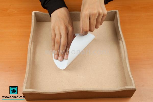 آموزش ترانسفر روی سینی چوبی