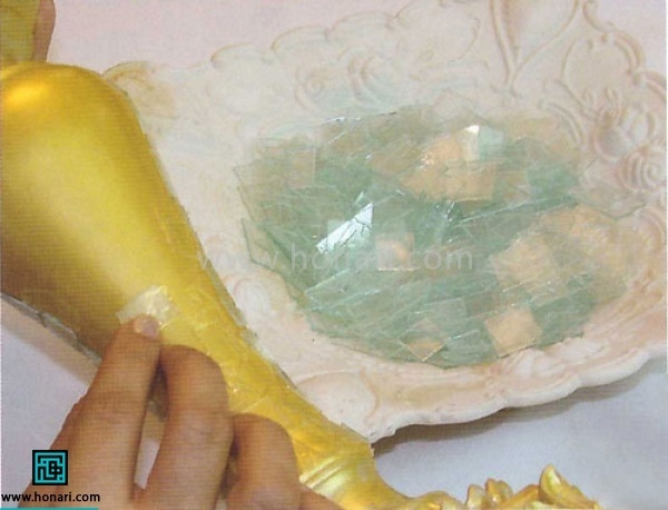 تزئین کار با خورده شیشه