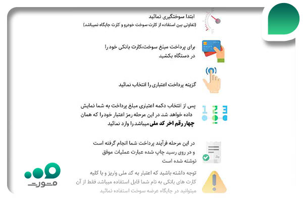 مشاهده اعتبار بنزین در سماس