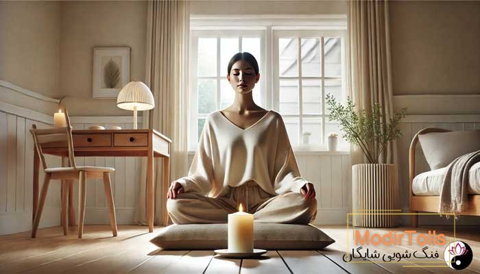 شمع سفید برای مراقبه و مدیتیشن
