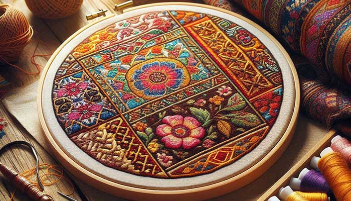 طرح‌هاي متنوع براي گلدوزي روي نمد