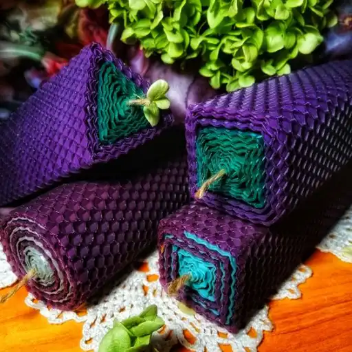 انواع شمع موم عسلی فانتزی