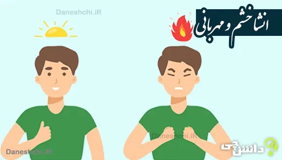 انشا با تضاد معنایی خشم و مهربانی
