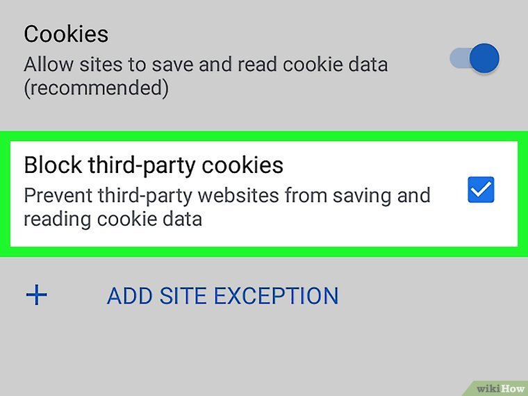 Block third-party cookies