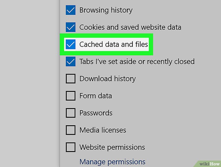 Cached data and files