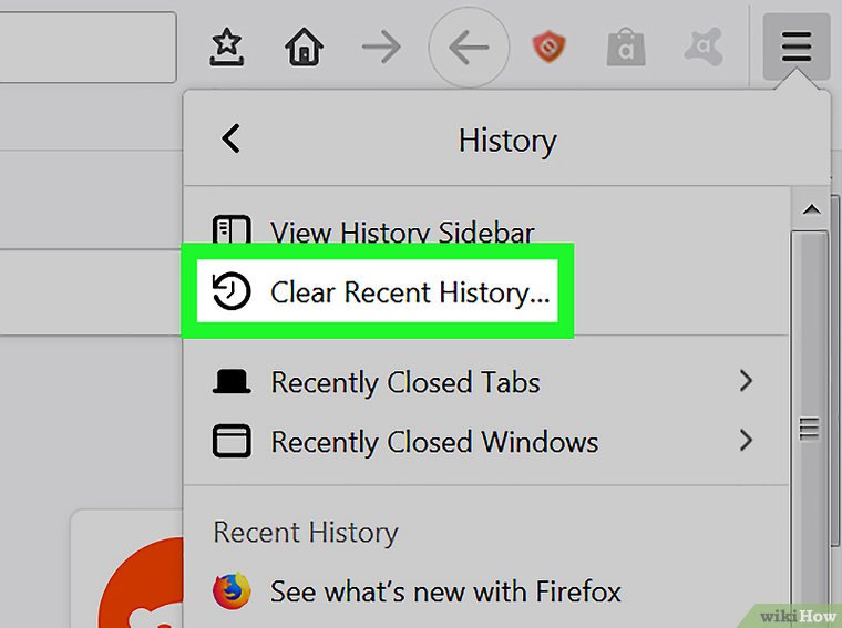Clear Recent History