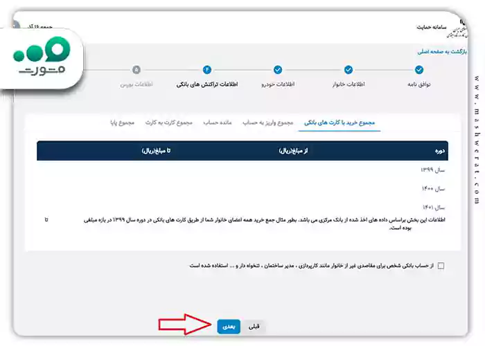 وارد کردن اطلاعات حساب بانکی