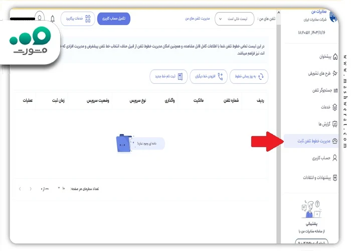 مخابرات من تلفن ثابت