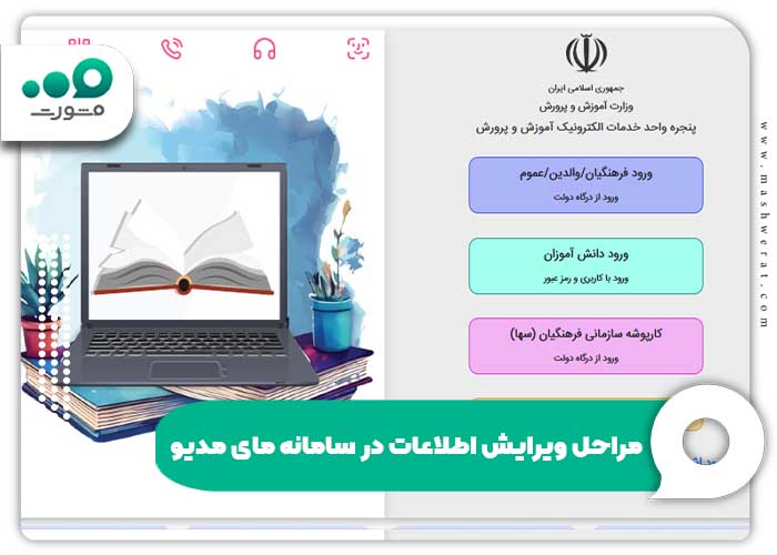 مراحل ویرایش اطلاعات در سامانه مای مدیو