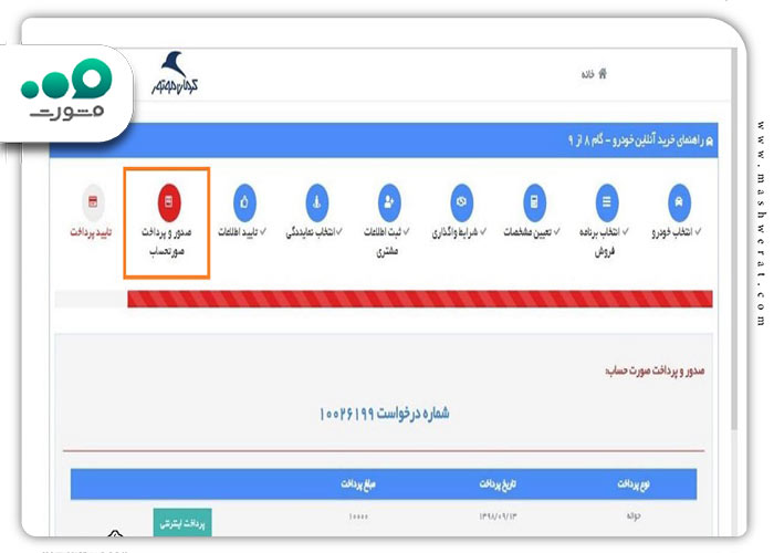 پرداخت اینترنتی خرید خودرو در سایت کرمان موتور