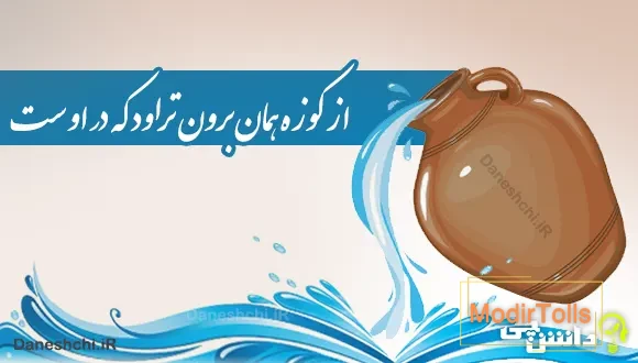 از کوزه همان برون تراود که در اوست