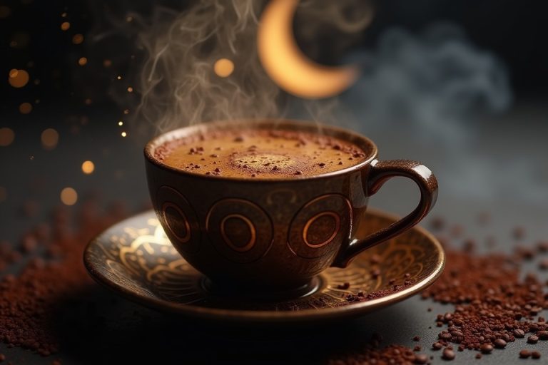 قایق در فال قهوه