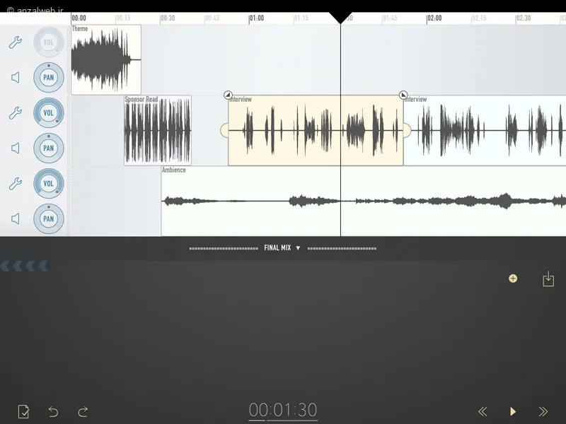 برنامه Ferrite Recording Studio