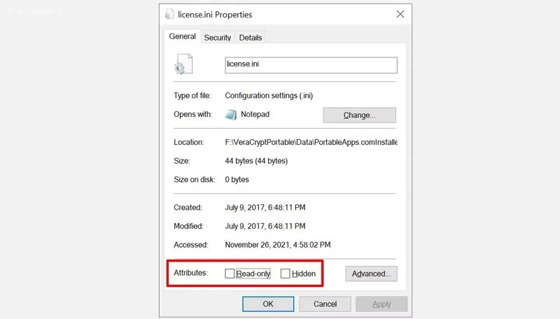 غیر فعال کردن فایل‌های Read-only روی فلش