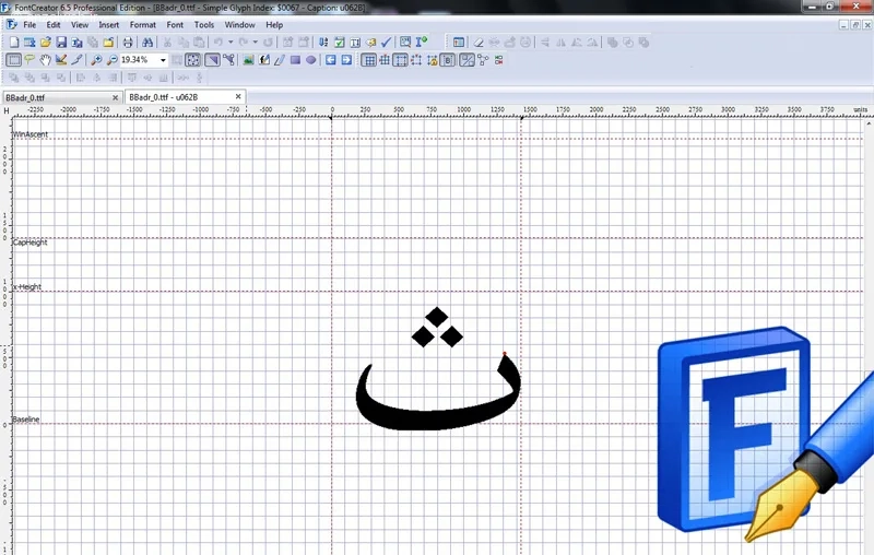 ساخت فونت فارسی با Font Creator