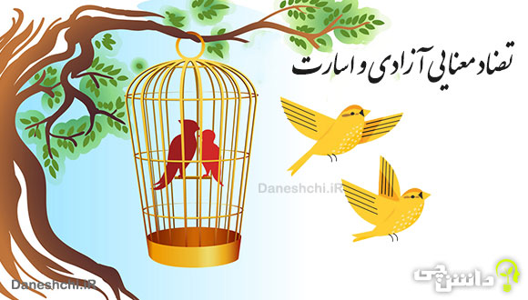 انشا تضاد معنایی آزادی و اسارت