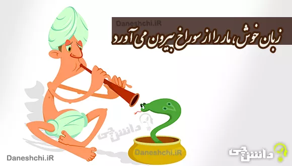 زبان خوش مار را از سوراخ بیرون می‌آورد