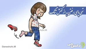 ضرب المثل تهی پای رفتن به از کفش تنگ