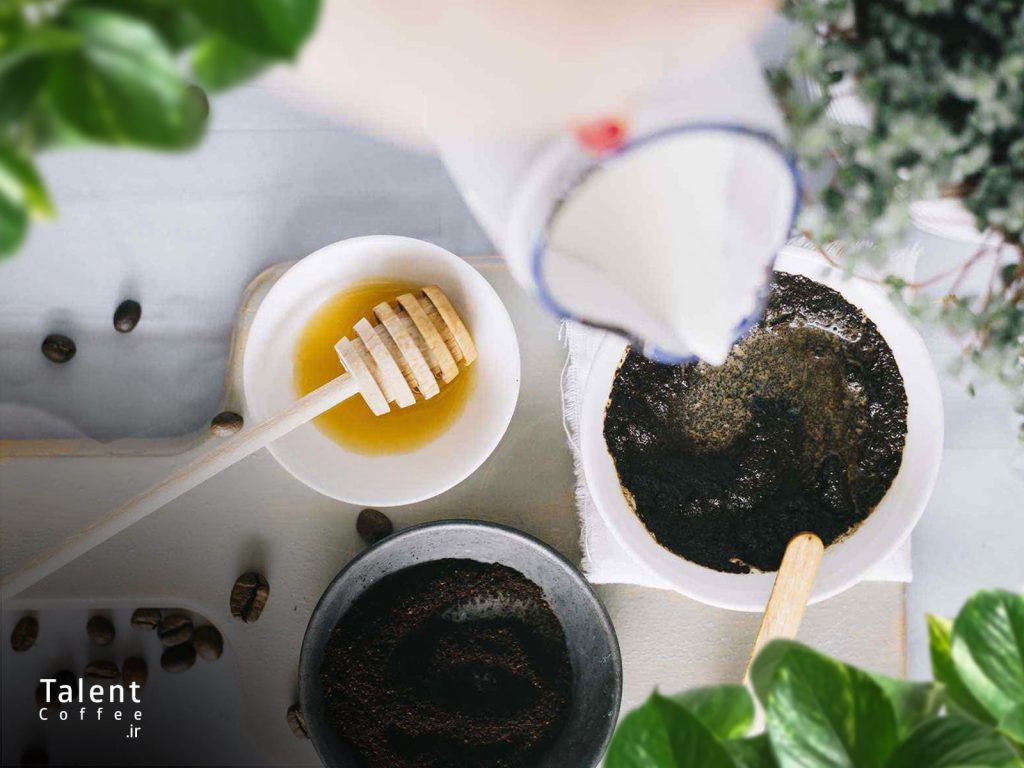 تفاله قهوه و ماسک صورت