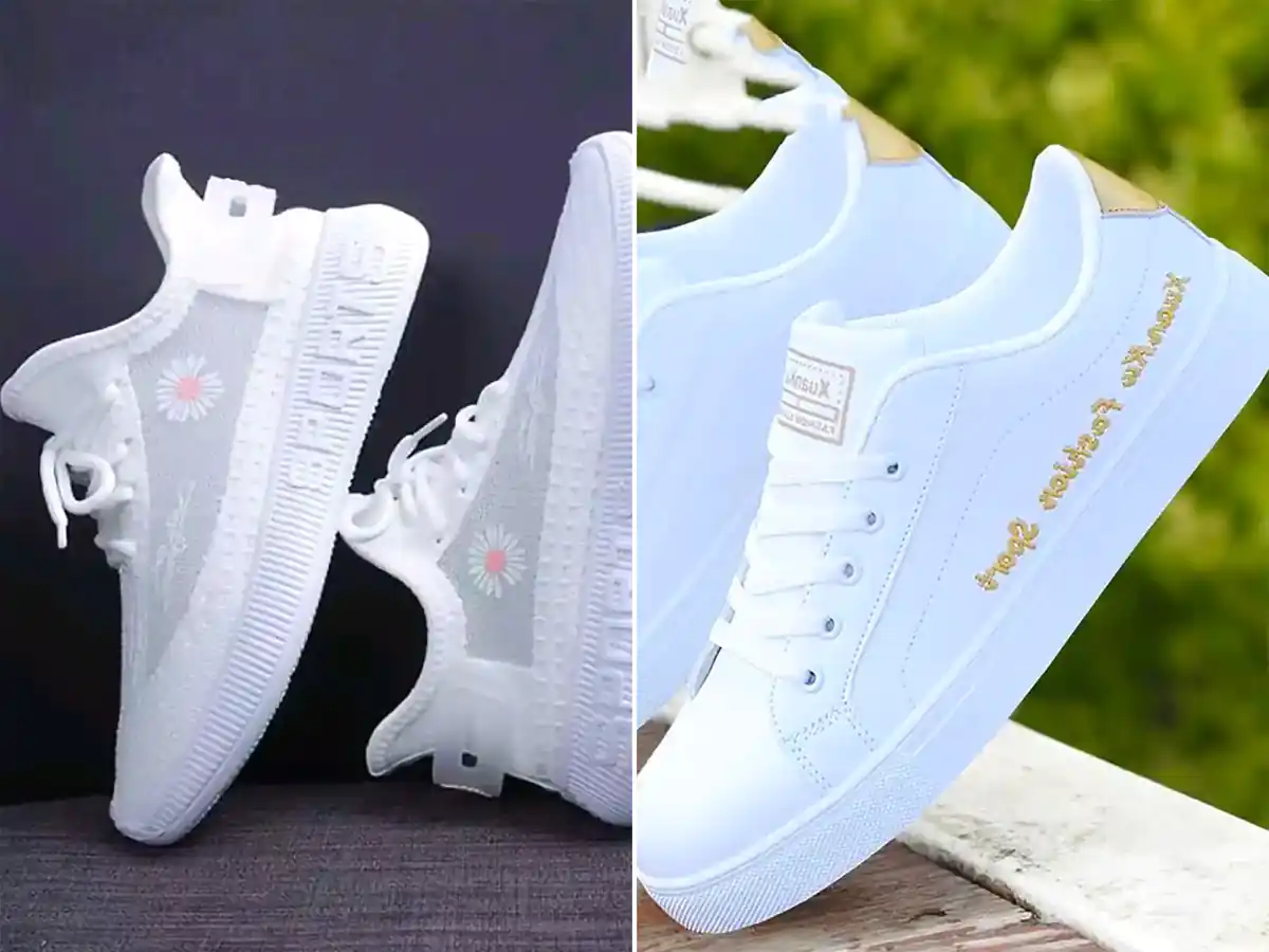 کتونی سفید دخترانه زیبا