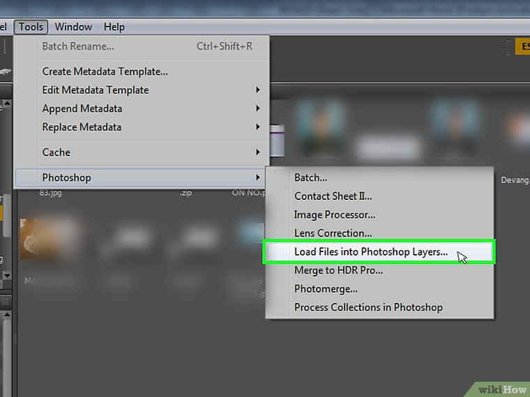 Load Files into Photoshop Layers