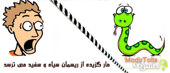 مار گزیده از ریسمان سیاه و سفید می ترسد