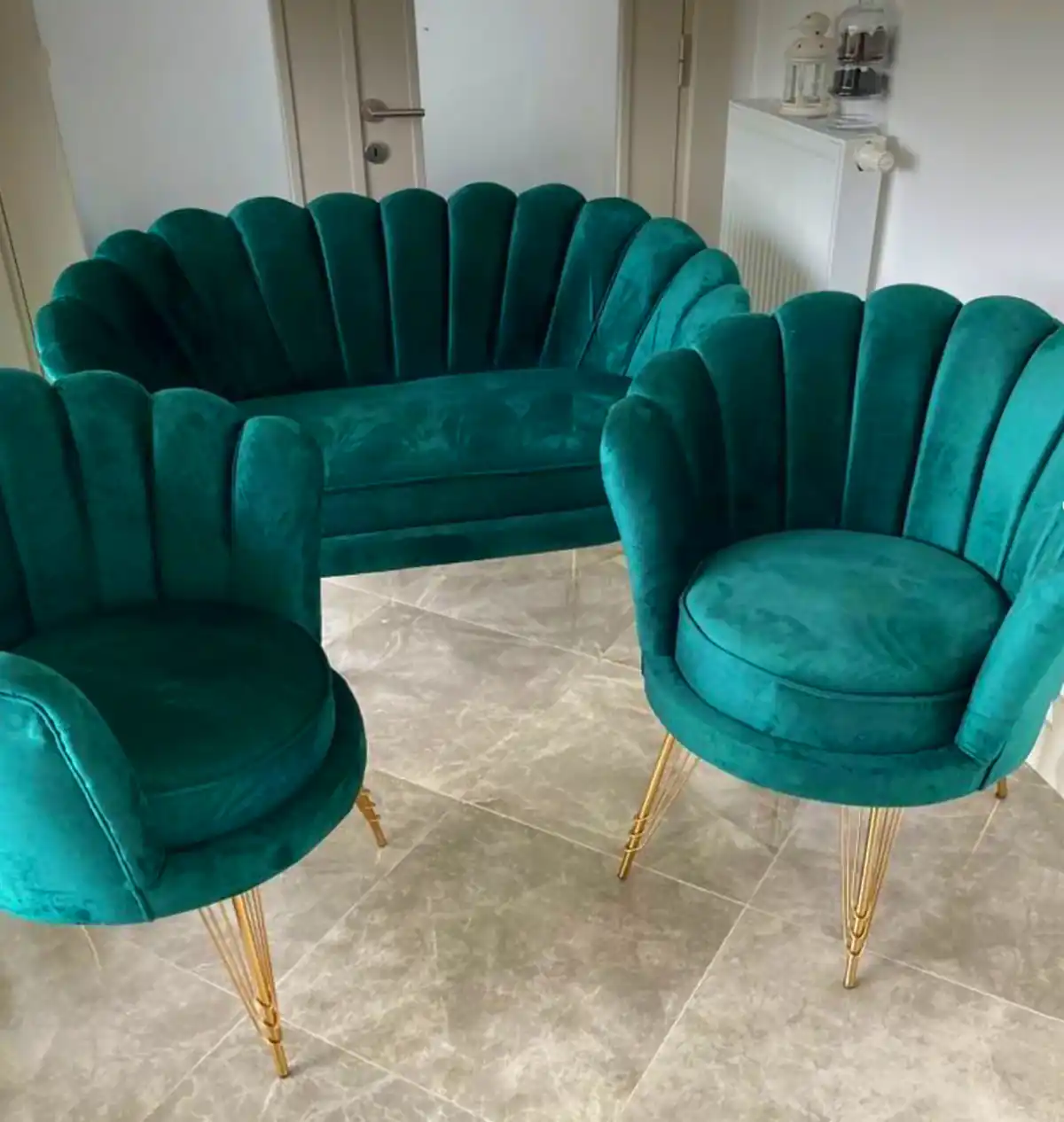 مبلمان سبز زیبا و شیک