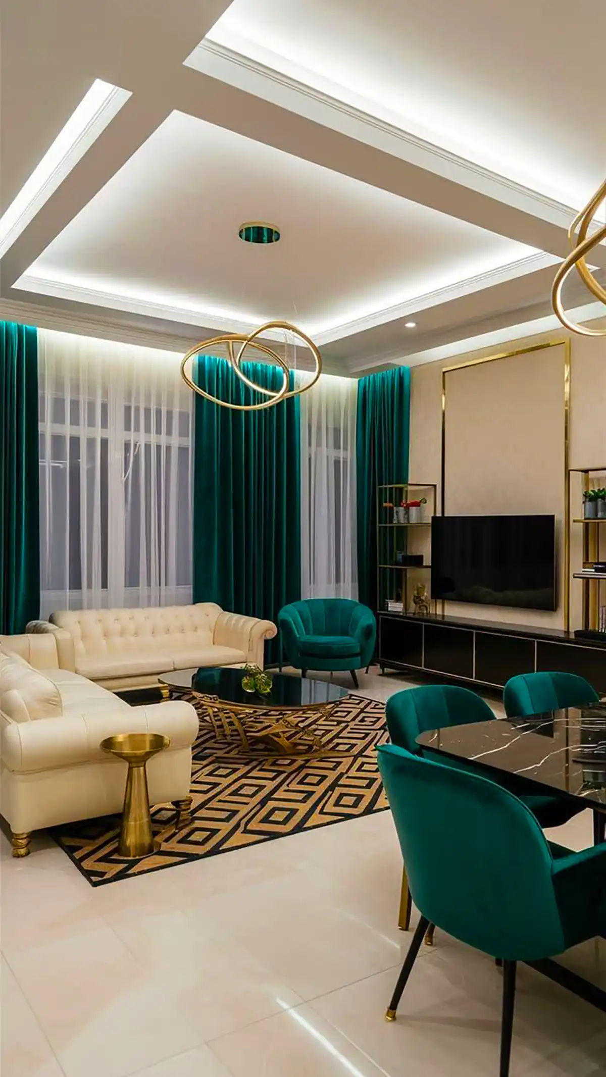 مبلمان سبز زیبا و شیک