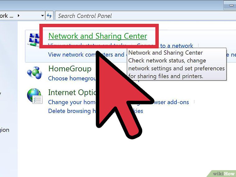 Network and Sharing Center