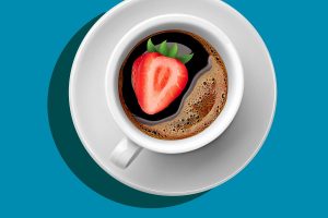 توت فرنگی در فال قهوه