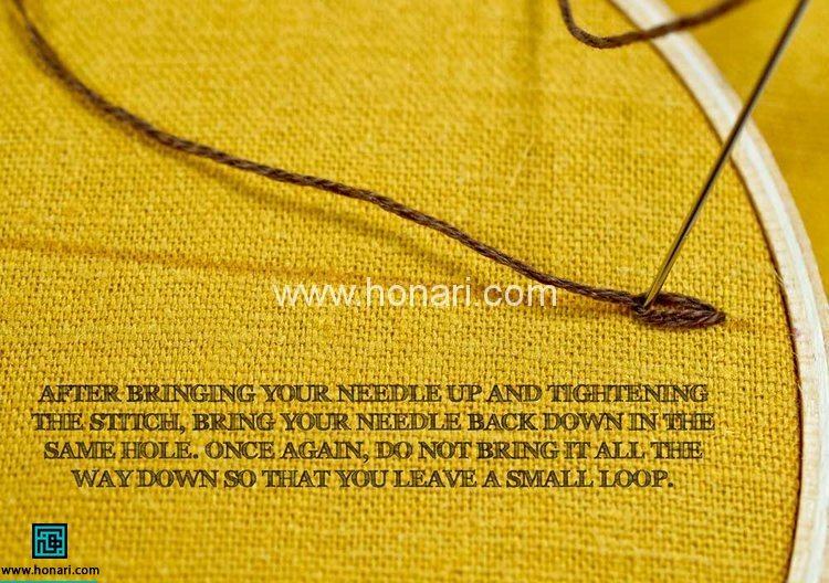 آموزش گلدوزی زنجیره ای