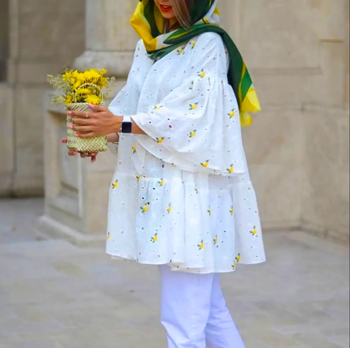 شومیز سفید ساده و شیک