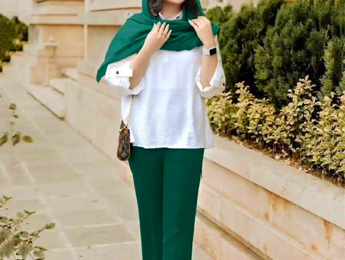 شومیز سفید ساده و شیک