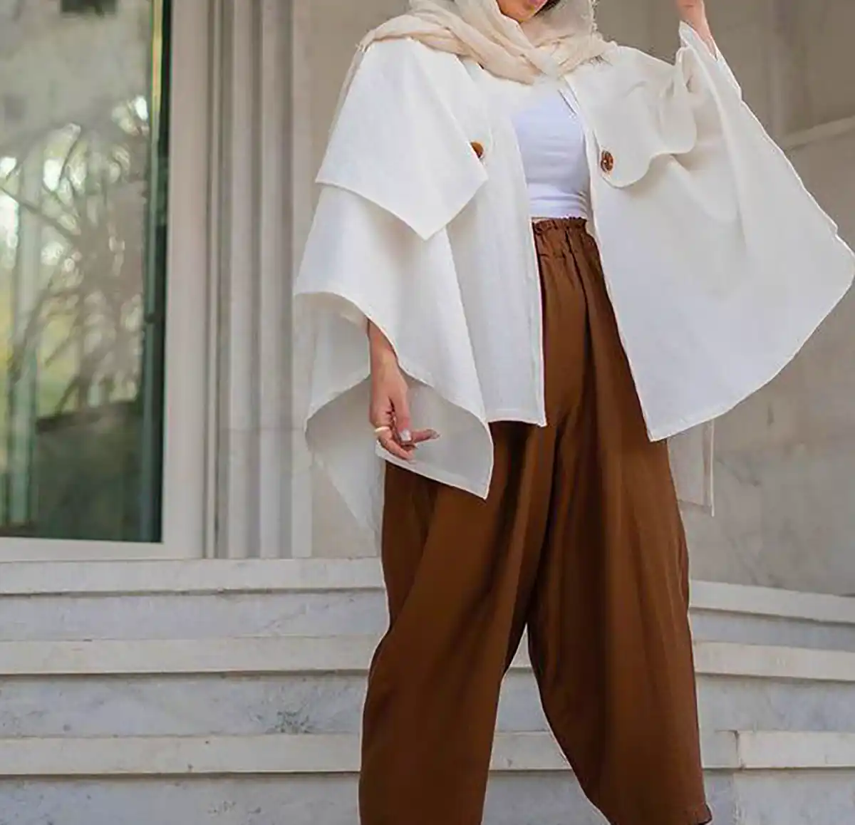 شومیز سفید ساده و شیک