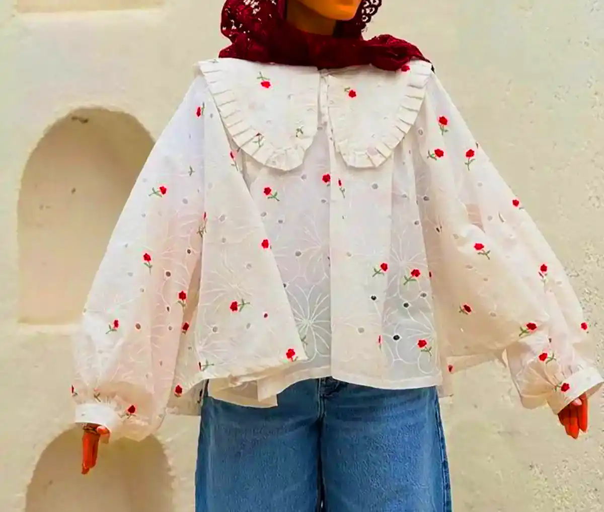 شومیز سفید ساده و شیک