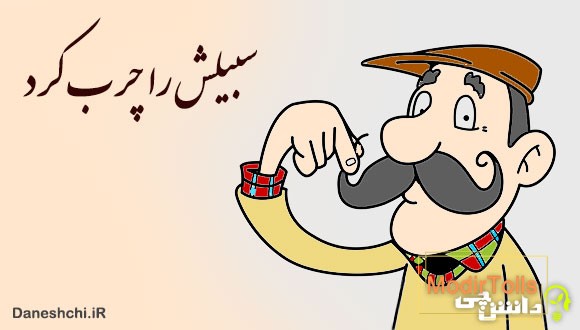سبیلش را چرب کرد