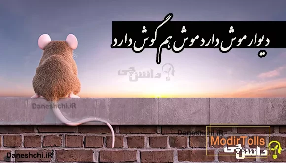 دیوار موش دارد موش هم گوش دارد