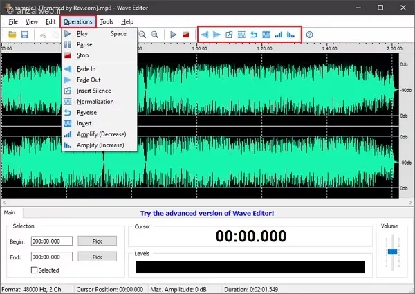 نحوه استفاده از WaveEditor