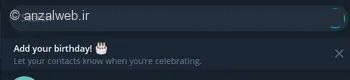 گزینه Add your birthday