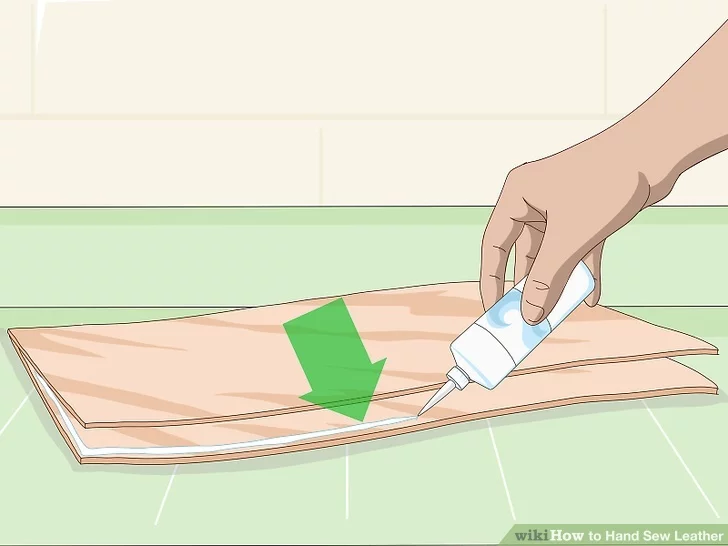 چسباندن لبه چرم